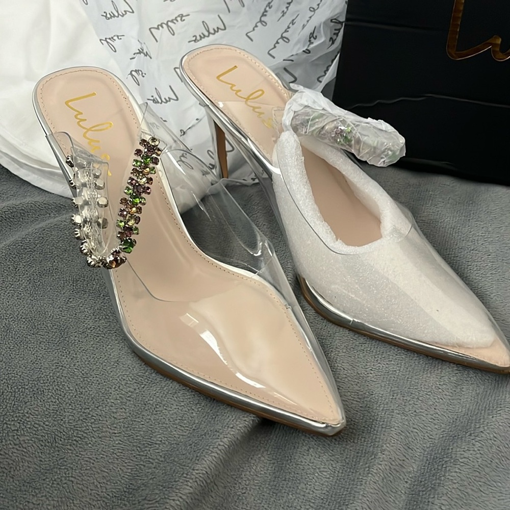 Clear heels